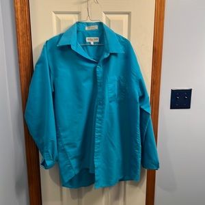 Daniel Ellissa teal dress shirt 16.5/36-37 good condition